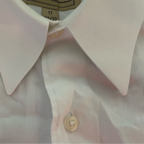 Croft and Barrow White Dress Shirt; size 17, 32/33. Left pocket. Good condition - Picture 3 of 5